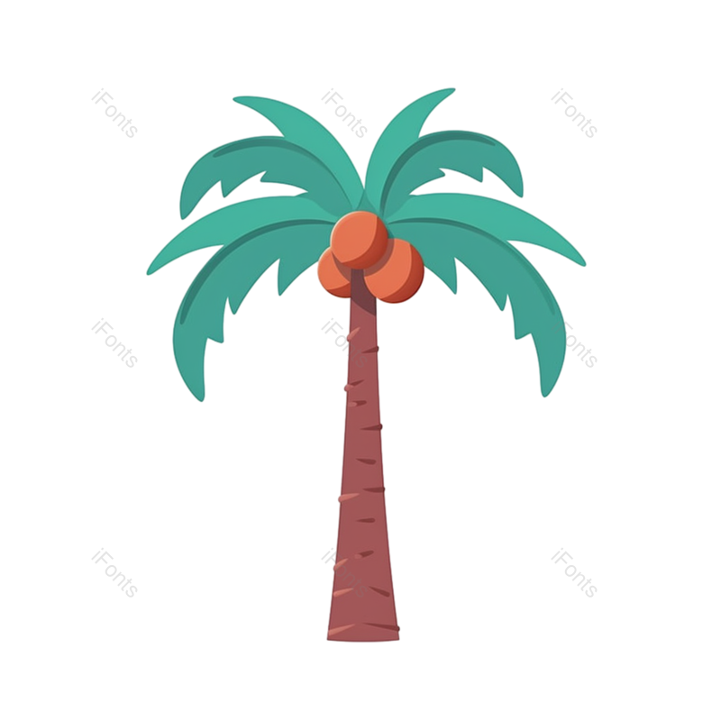 元素图片,卡通元素,夏天PNG,椰子树免抠素材